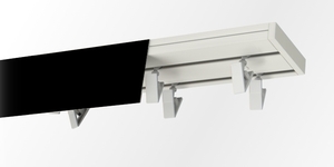 Szyny sufitowe PCV z czarną maskownicą