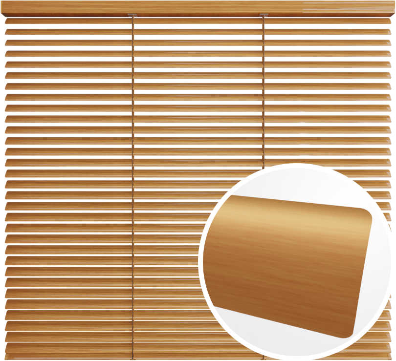 Żaluzja aluminiowa 25 mm <br>z drabinką sznurkową<br> DREWNOPODOBNY 772093