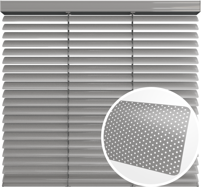Żaluzja aluminiowa 50 mm<br>z drabinką sznurkową <br> Z 50170P Taupe Beżowy Perforowany