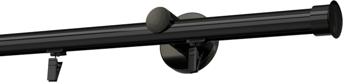 Karnisz pojedynczy Duo - czarny