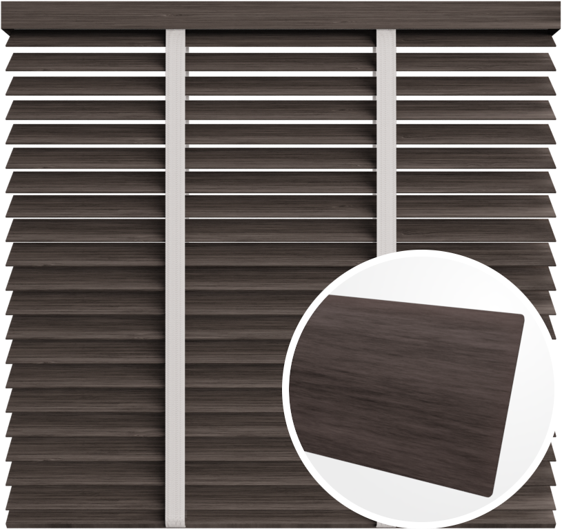 Żaluzja drewniana 50 mm <br>z taśmą<br> 5046 CZARNY BAMBUS