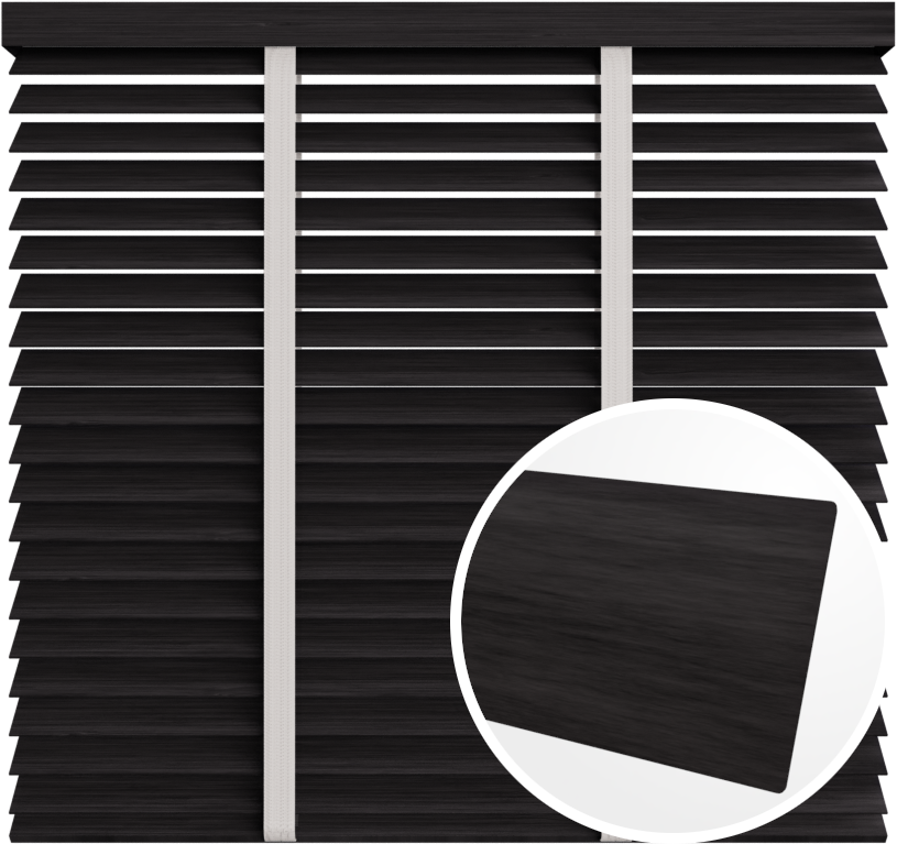 Żaluzja drewniana 50 mm <br>z taśmą<br> 5060 CIEMNA NOC