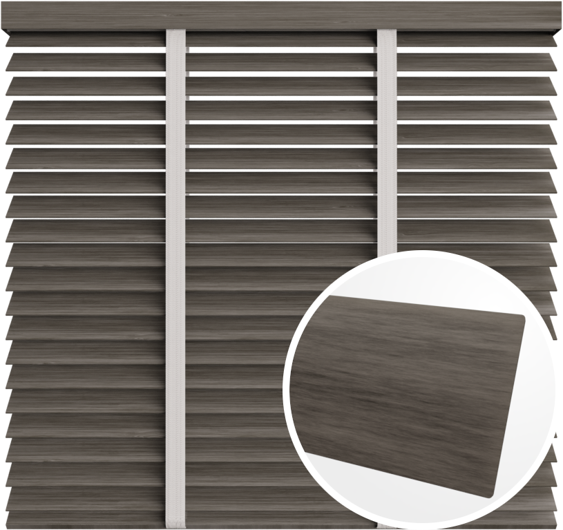 Żaluzja drewniana 50 mm <br>z taśmą<br> 5067 WĘGIEL DRZEWNY
