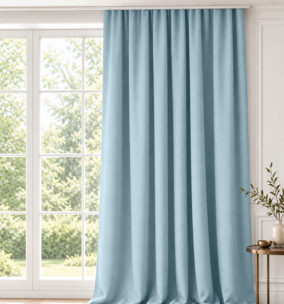 Zasłona - wave 6cm -  Ginevra Błekit Baby Blue 25