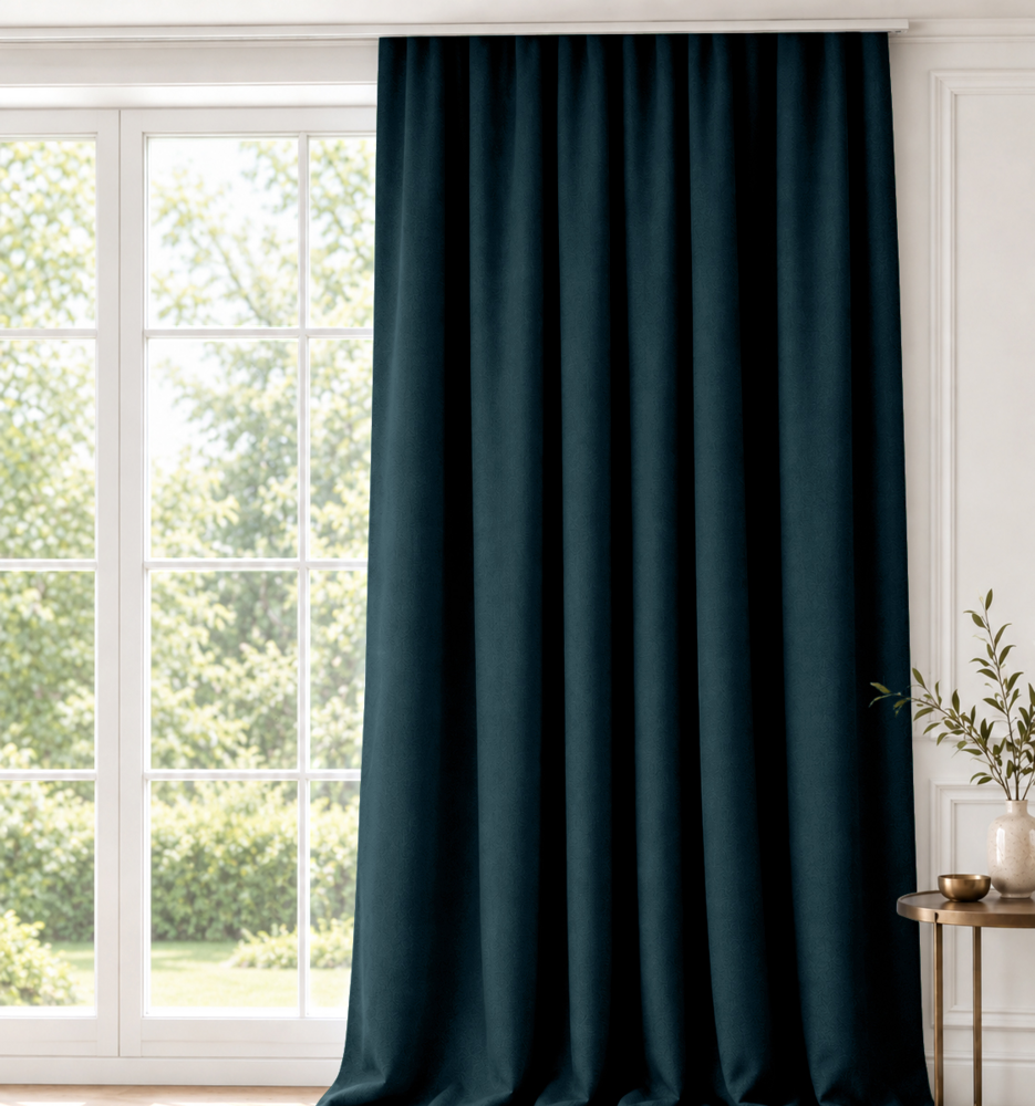 Zasłona - wave 6cm -  Ginevra Navy Blue 26