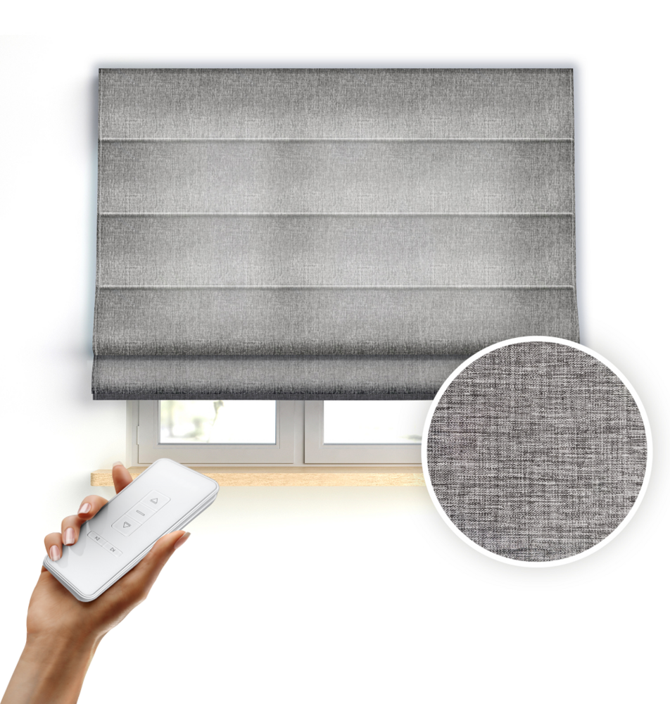 Roleta rzymska automatyczna Ciemny szary Melanż 2221