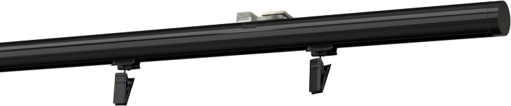 Szyna sufitowa jednotorowa okrągła - czarna