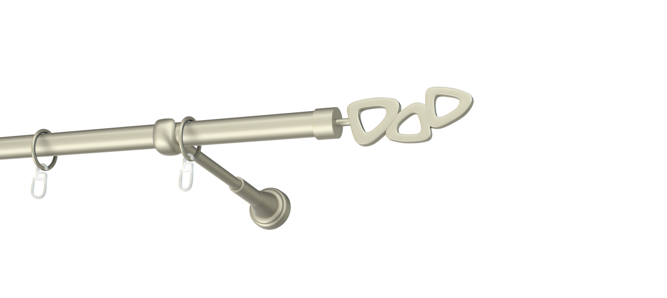 Karnisz pojedynczy metalowy Lille  agrafka