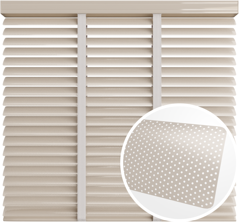 Żaluzja aluminiowa 50 mm <br>z taśmą <br> Z50110P IVORY BEŻOWY PERFOROWANY