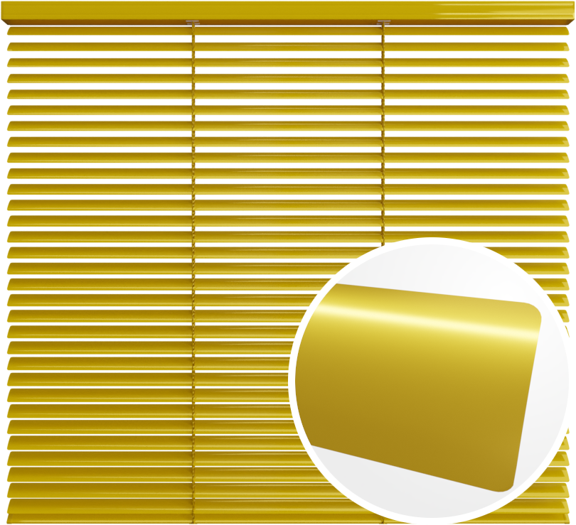 Żaluzja aluminiowa 25 mm <br>z drabinką sznurkową<br> Z25 518 Żółty