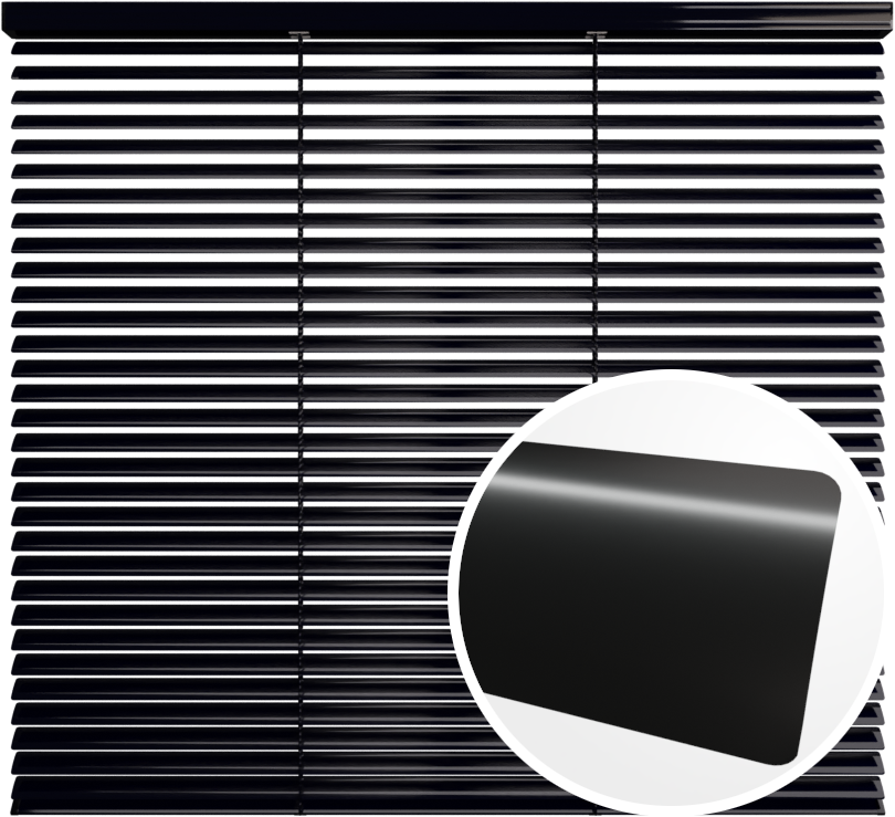 Żaluzja aluminiowa 25 mm <br>z drabinką sznurkową<br> Z25 165 Czarny