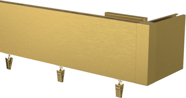 Karnisz pojedynczy Prestige z końcówką do ściany w kolorze złotym