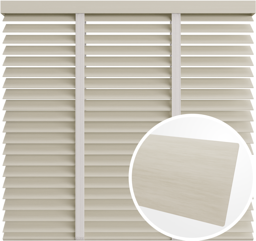 Żaluzja drewniana 50 mm <br>z taśmą<br> 5052 PIASEK