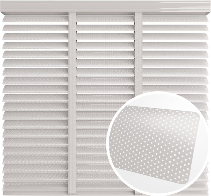 Żaluzja aluminiowa 50 mm <br>z taśmą <br> Z50100P BIAŁY PERFOROWANY