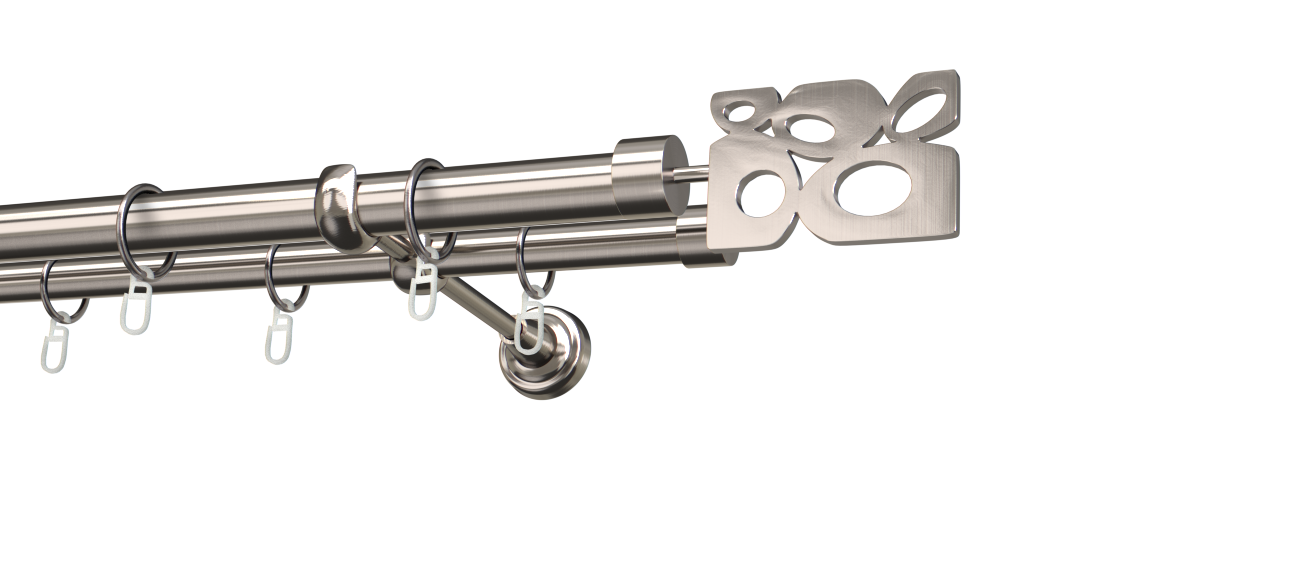 Karnisz metalowy podwójny Ø25/19mm Doxa  agrafka
