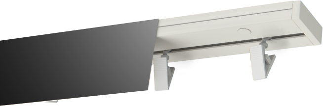 Szyna sufitowa pojedyncza  PCV z maskownicą Czarny mat