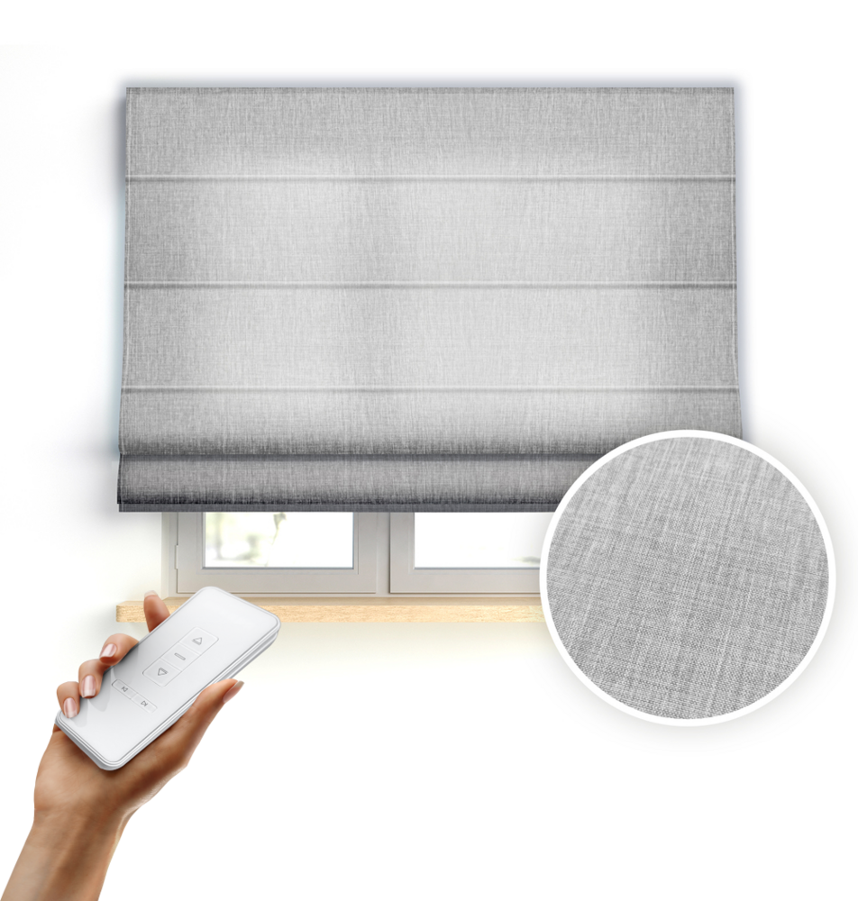 Roleta rzymska automatyczna Jasny szary  melanż 2219