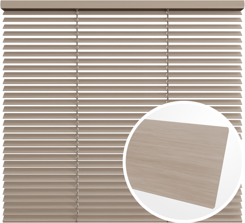 Żaluzja drewniana 25 mm<br>z drabinką sznurkową<br> 2519 SZARY DYM