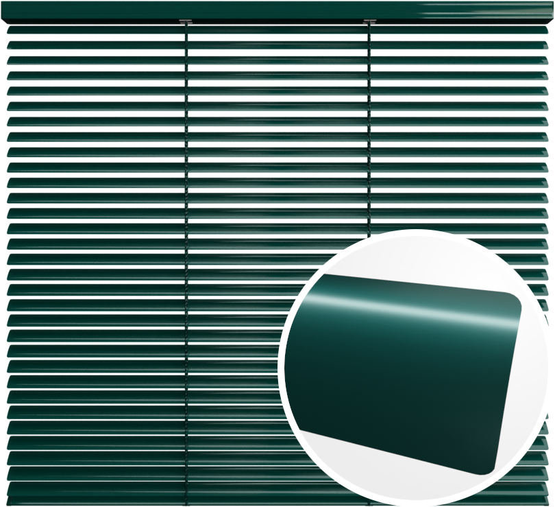 Żaluzja aluminiowa 25 mm <br>z drabinką sznurkową<br> Z25 3550 Ciemna Zieleń