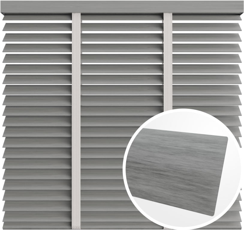 Żaluzja drewniana 50 mm <br>z taśmą<br> 5083 CHELSEA SZARY