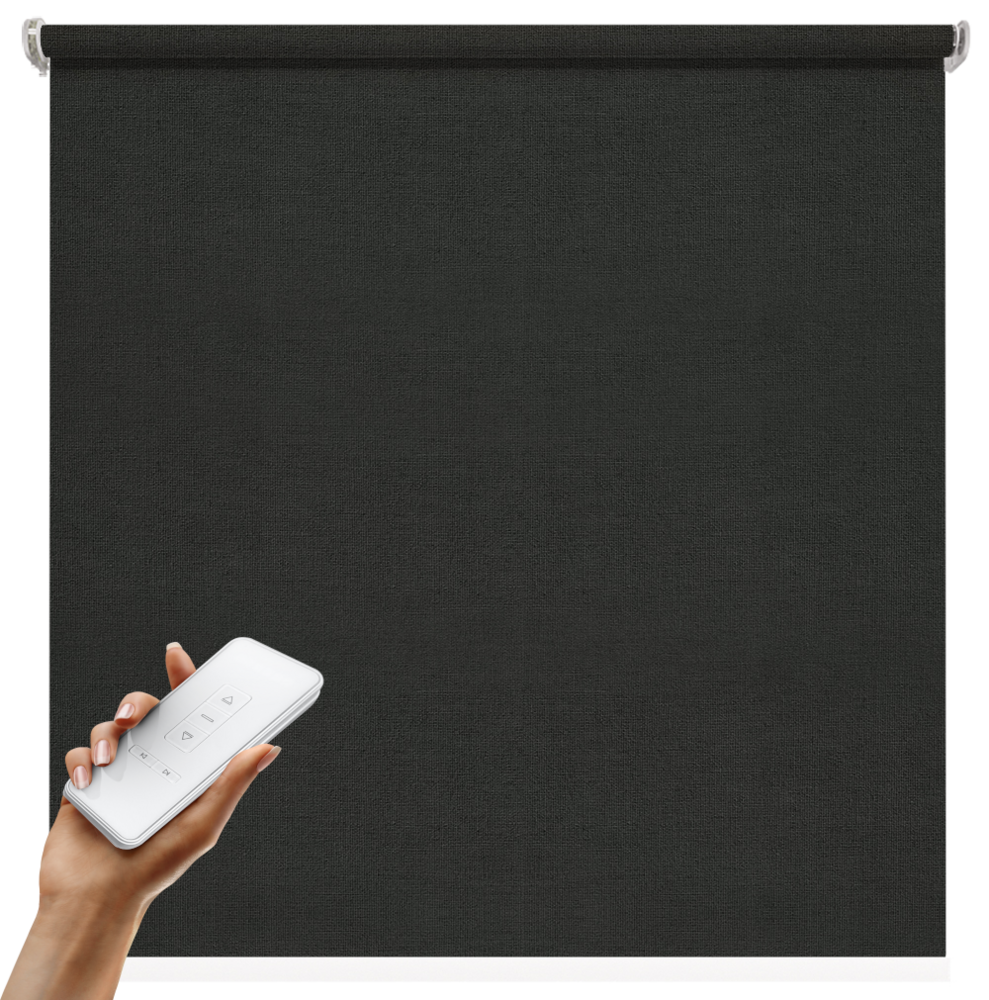 Biała roleta elektryczna,<br> GRAFITOWY AL 340