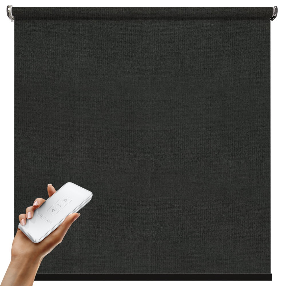 Czarna roleta elektryczna,<br> GRAFITOWY AL 340