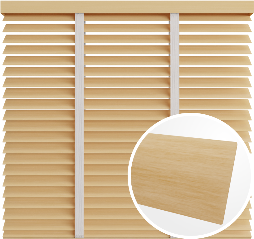 Żaluzja drewniana 50 mm <br>z taśmą<br> 5041 NATURALNY BAMBUS