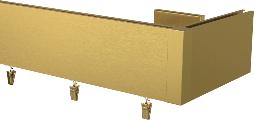 Karnisz pojedynczy Prestige z końcówką do ściany w kolorze złotym