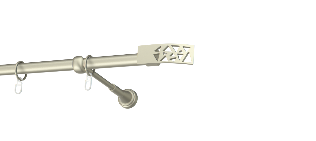 Karnisz pojedynczy metalowy Monaco  agrafka