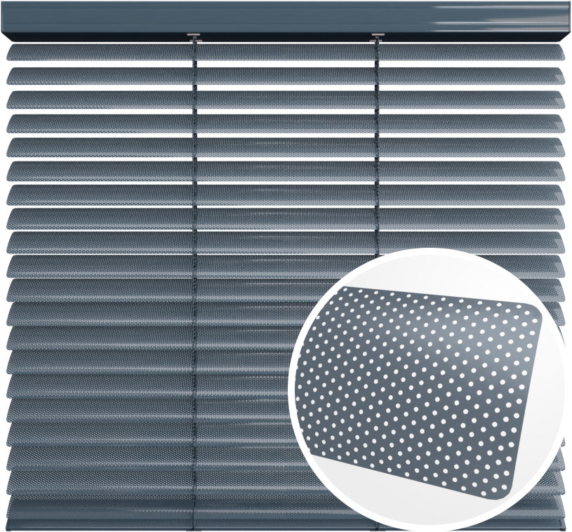 Żaluzja aluminiowa 50 mm<br>z drabinką sznurkową <br> Z 50200P Shadow Szary Perforowany