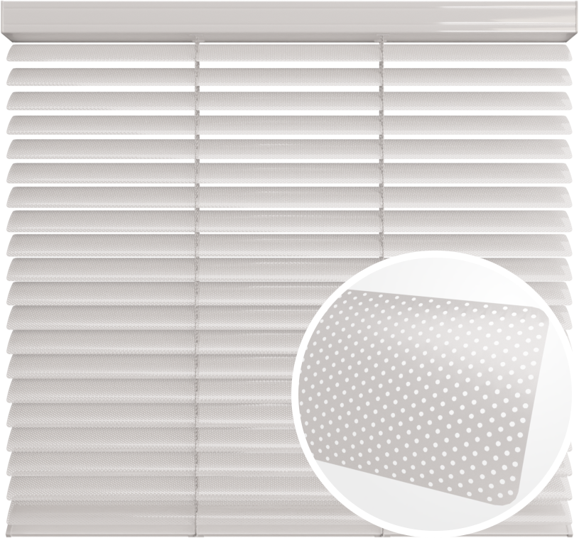 Żaluzja aluminiowa 50 mm<br>z drabinką sznurkową <br> Z 50100P Biały Perforowany