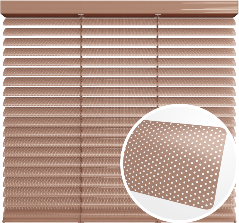 Żaluzja aluminiowa 50 mm<br>z drabinką sznurkową <br> Z 50160P Miedziany Brąz Perforowany