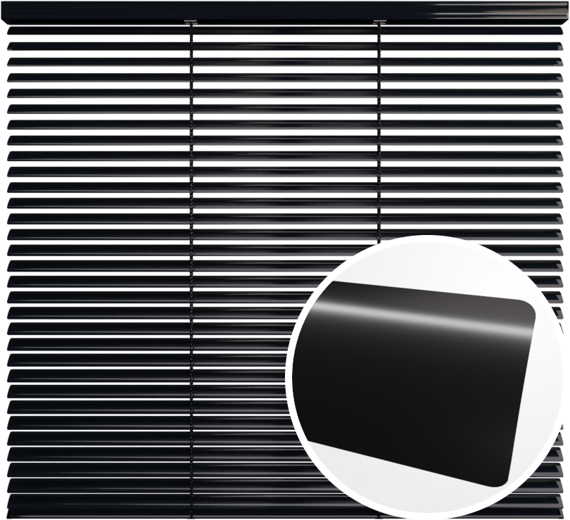 Żaluzja aluminiowa 25 mm <br>z drabinką sznurkową<br> Z25 164 Czarny