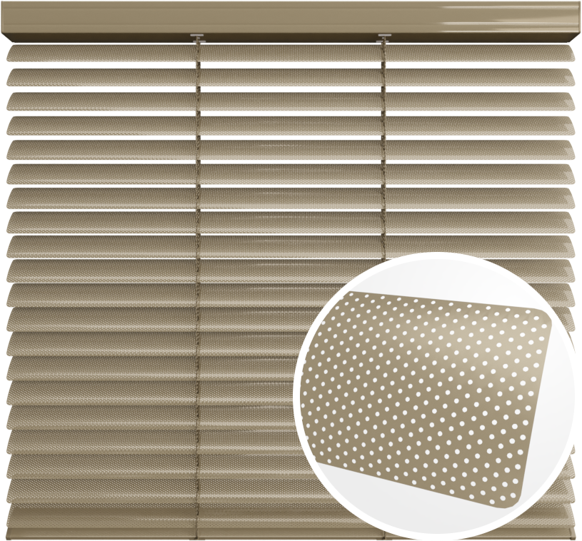 Żaluzja aluminiowa 50 mm<br>z drabinką sznurkową <br> Z 50150P Champagne Beżowy Perforowany
