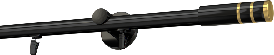 Karnisz pojedynczy Paris - czarny