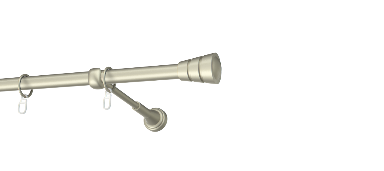 Karnisz pojedynczy metalowy Fedora  agrafka