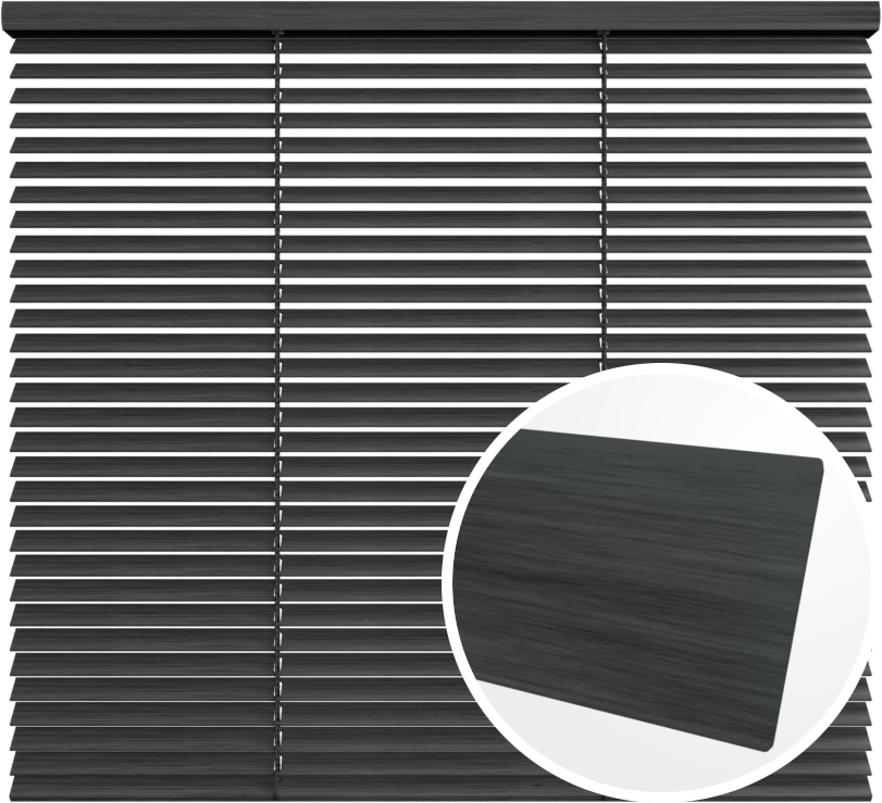 Żaluzja drewniana 25 mm<br>z drabinką sznurkową<br> 2555 WĘGIEL DRZEWNY