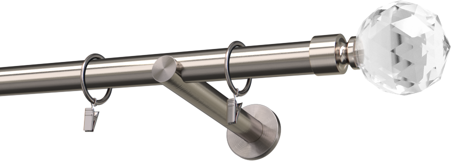 Karnisz pojedynczy metalowy fi25mm Doris