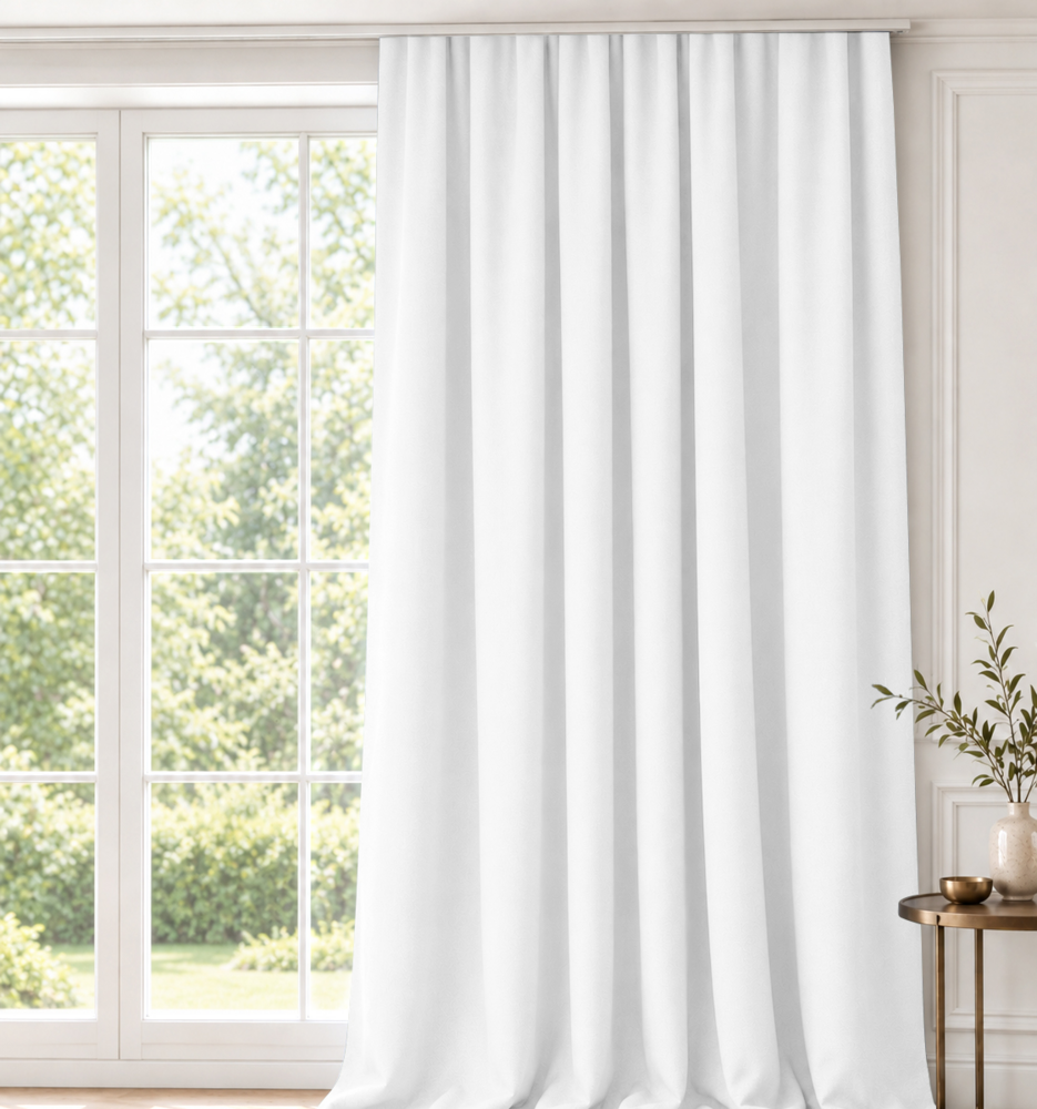 Zasłona - wave 8cm -  Ginevra Śnieżna Biel 01