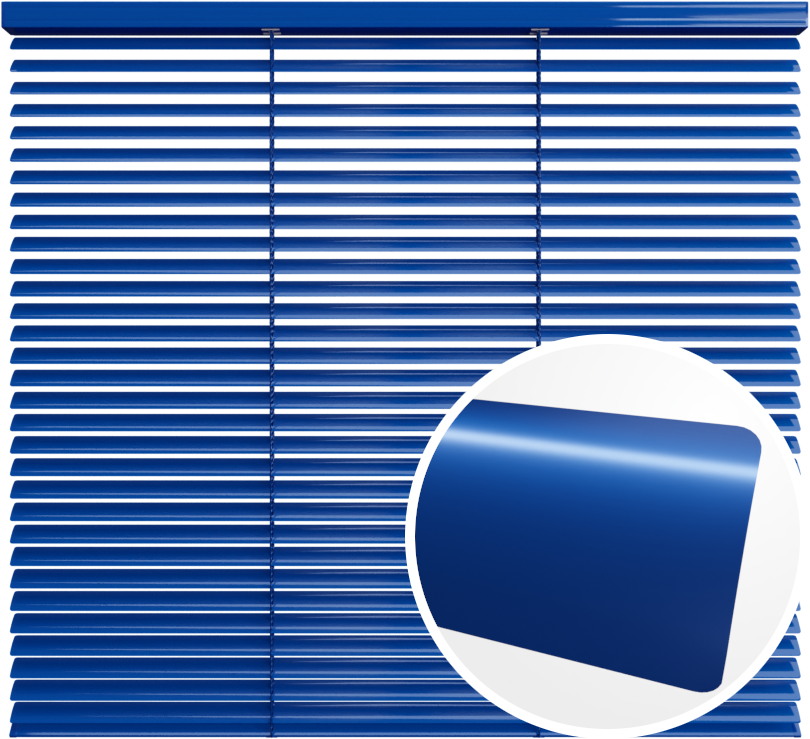 Żaluzja aluminiowa 25 mm <br>z drabinką sznurkową<br> Z25 517 Niebieski Granatowy