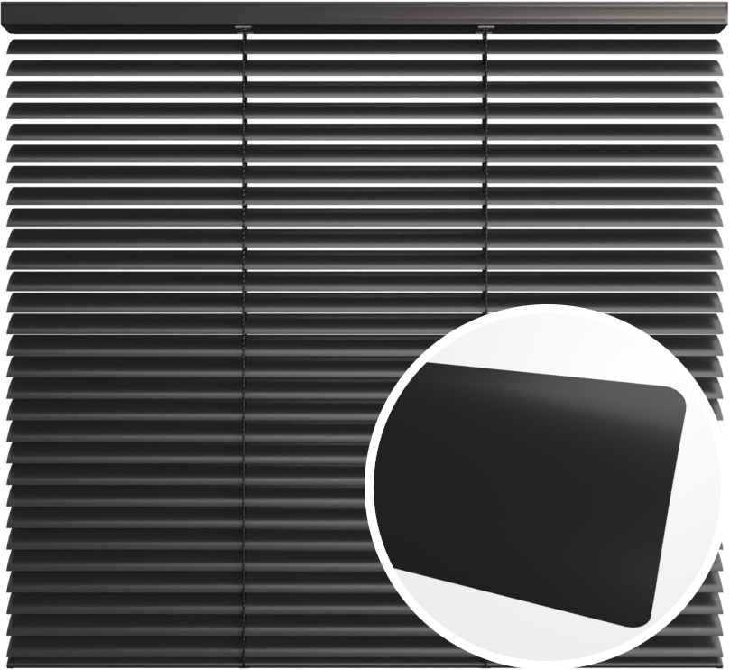 Żaluzja aluminiowa 35 mm<br> z drabinką sznurkową<br> Z35 8003 CZARNY MAT