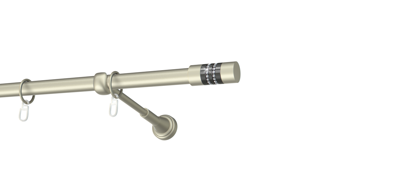 Karnisz pojedynczy metalowy Onyx  agrafka