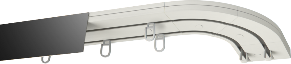 Szyny sufitowe PCV  Czarny mat