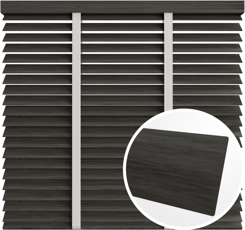 Żaluzja drewniana 50 mm <br>z taśmą<br> 5068 PIRACKI CZARNY