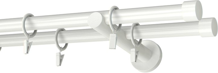 Karnisz metalowy podwójny 19mm Rullo