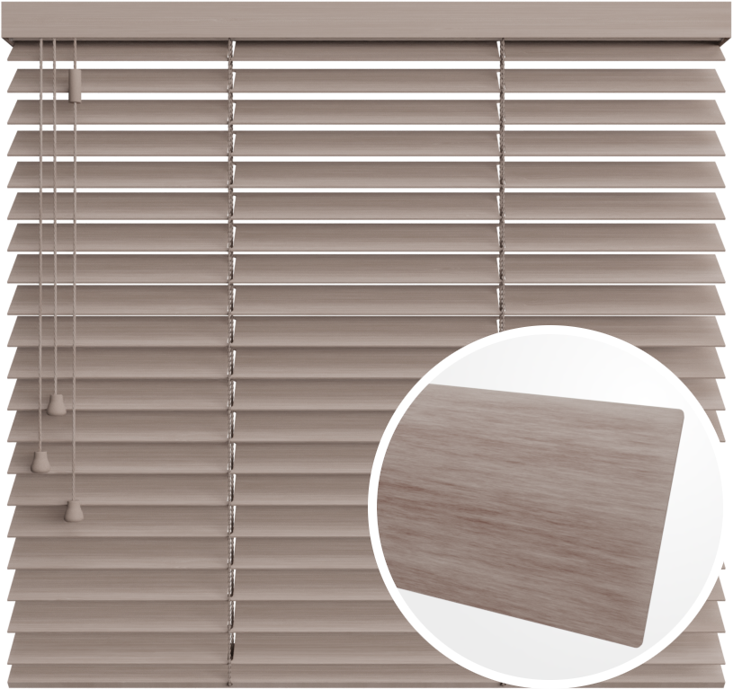 Żaluzja drewniana  50 mm<br>z drabinką sznurkową<br> 5094 szary Coventy