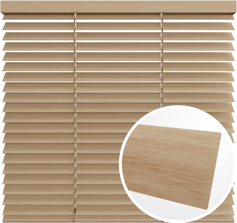 Żaluzja drewniana 50 mm <br>z drabinką sznurkową<br> 5042 BEŻOWY BAMBUS