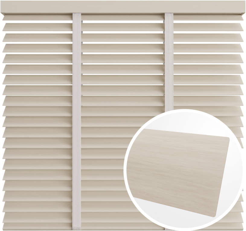 Żaluzja drewniana 50 mm <br>z taśmą<br> 5063 PIASEK
