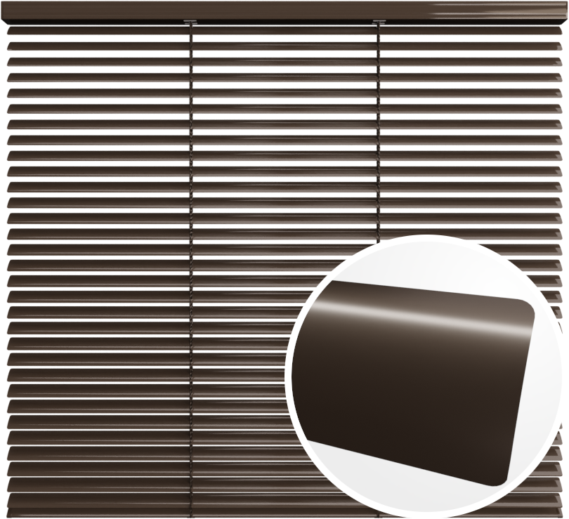 Żaluzja aluminiowa 25 mm <br>z drabinką sznurkową<br> Z25 117 Brązowy