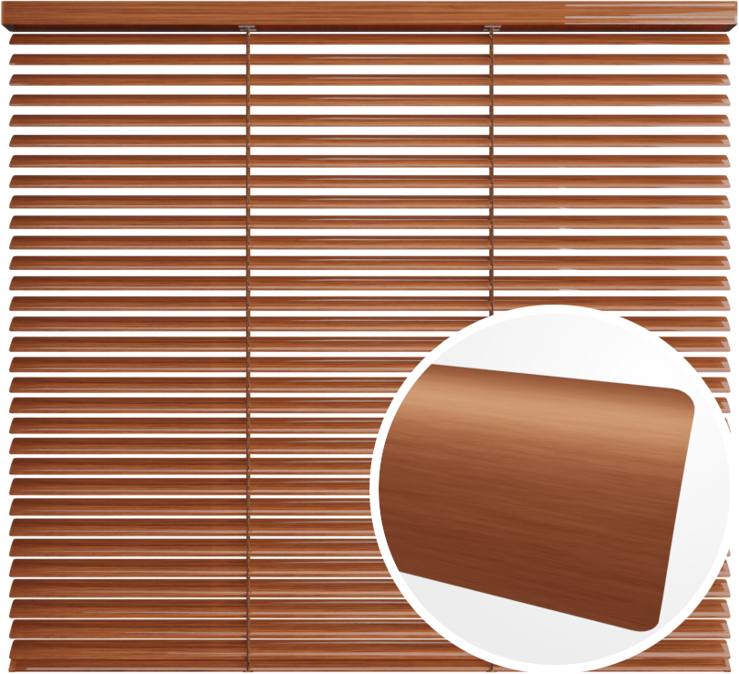 Żaluzja aluminiowa 25 mm <br>z drabinką sznurkową<br> DREWNOPODOBNY 772084